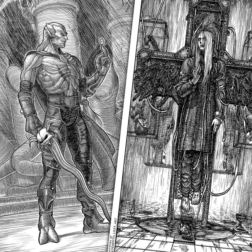 Ink &amp; Pencil/Crosshatching